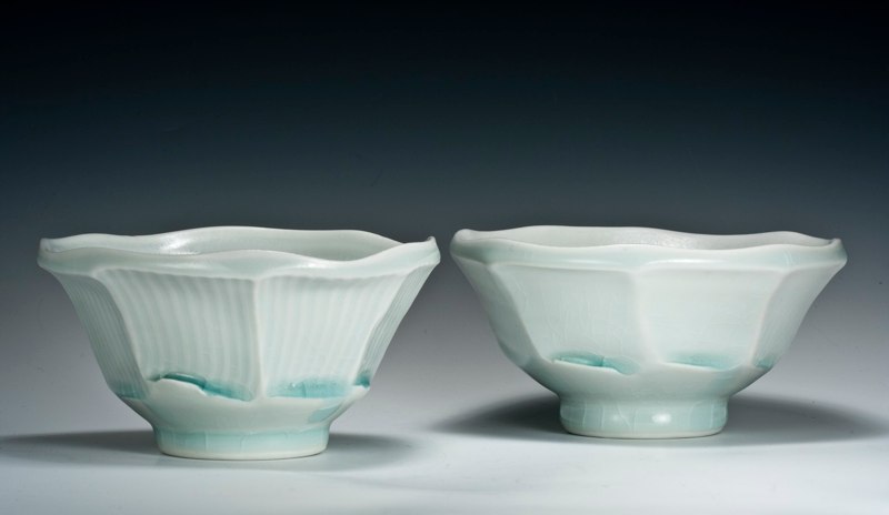 Pair of Facetted Bowls