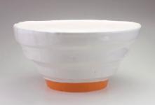 White Bowl with Orange Base